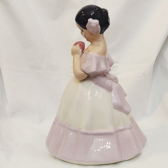 Vintage Artisan Signed Large Porcelain Girl Figurine - Picture 5 of 8